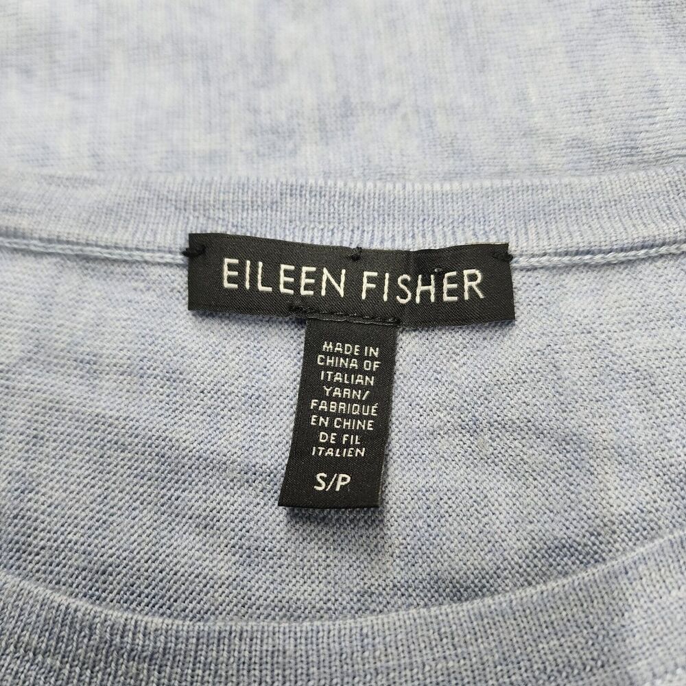 Eileen Fisher Women's 3/4 Sleeve Blue Top Shirt Blouse Size S - Picture 4 of 12